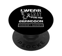 Indosso il grigio per la consapevolezza del Parkinson della farfalla di mio nipote PopSockets PopGrip Adesivo