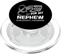 Indosso il grigio per mio nipote per sostenere la consapevolezza del Parkinson PopSockets PopGrip per MagSafe