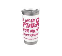 INDOSSO IL ROSA PER IL MIO AMICO CONSAPEVOLEZZA DEL CANCRO AL Bicchiere termico in acciaio inox doppia parete