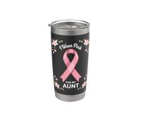 Indosso il rosa per il sostegno alla consapevolezza del cancro di mia zia Bicchiere termico in acciaio inox doppia parete