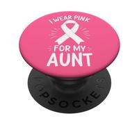 Indosso il rosa per il sostegno alla consapevolezza del cancro di mia zia PopSockets PopGrip Adesivo