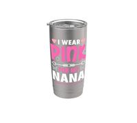Indosso il rosa per la consapevolezza del cancro al seno della mia nonna Bicchiere termico in acciaio inox doppia parete
