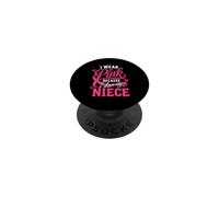 Indosso il rosa per la consapevolezza del cancro al seno di mia nipote PopSockets PopGrip Adesivo