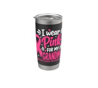 Indosso il rosa per la consapevolezza del cancro al seno di mia nonna Bicchiere termico in acciaio inox doppia parete