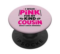 Indosso il rosa per la consapevolezza del cancro al seno di mio cugino PopSockets PopGrip Adesivo