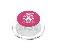 Indosso il rosa per la consapevolezza del cancro del mio coniuge PopSockets PopGrip per MagSafe