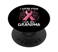 Indosso il rosa per la consapevolezza del cancro di mia nonna PopSockets PopGrip Adesivo
