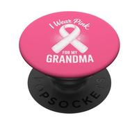 Indosso il rosa per la consapevolezza del cancro di mia nonna PopSockets PopGrip Adesivo