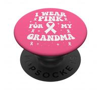 Indosso il rosa per la consapevolezza del cancro di mia nonna PopSockets PopGrip Adesivo