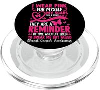 Indosso il rosa per me Le mie cicatrici raccontano una storia PopSockets PopGrip per MagSafe