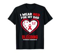 Indosso Il Rosso per la consapevolezza dei disturbi emorragici di Mio Padre Maglietta