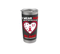 Indosso il rosso per la consapevolezza del cancro al sangue di mio cognato Bicchiere termico in acciaio inox doppia parete