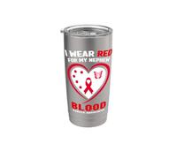 Indosso il rosso per la consapevolezza del cancro al sangue di mio nipote Bicchiere termico in acciaio inox doppia parete