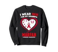 Indosso Il Rosso per la consapevolezza della sindrome di Mio Nonno Marfan Felpa