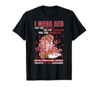 Indosso Il Rosso per la consapevolezza dell'HIV dell'AIDS del Guerriero Maglietta