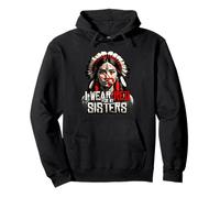 Indosso il rosso per le mie sorelle Native American Stop MMIW Red Hand Felpa con Cappuccio