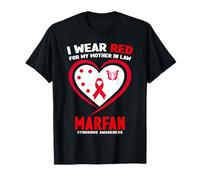 Indosso Il Rosso per mia Suocera Sindrome di Marfan Consapevolezza Maglietta