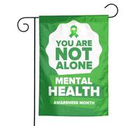 Indosso il verde per il mese della consapevolezza mentale, bandiera da giardino, decorazione perfetta per cortile, 12x18 pollici, decorazione per esterni bifacciale, festa, arredamento fattoria, stris
