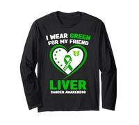 Indosso Il Verde per la consapevolezza del Cancro al fegato del Mio Amico Maglia a Manica