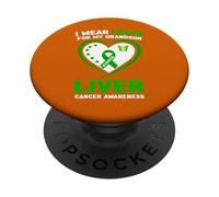Indosso il verde per la consapevolezza del cancro al fegato di mio nipote PopSockets PopGrip Adesivo