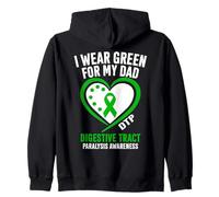Indosso Il Verde per la consapevolezza della paralisi del Tratto digestivo di Mio Padre Felpa con Cappuccio