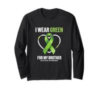 Indosso il verde per la scoliosi di mio fratello divertente Maglia a Manica
