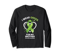 Indosso il verde per la scoliosi di mio fratello Maglia a Manica