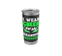 Indosso il verde per mio nonno linfoma non Hodgkin Bicchiere termico in acciaio inox doppia parete
