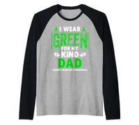 Indosso Il Verde per Mio Padre - Consapevolezza delle malattie renali Maglia con Maniche Raglan