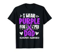 Indosso Il Viola per Il Padre della demenza per la consapevolezza dell'Alzheimer Maglietta