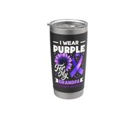 Indosso il viola per il supporto di mio nonno Alzheimer Bicchiere termico in acciaio inox doppia parete
