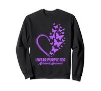 Indosso Il Viola per la consapevolezza dell'Alzheimer Butterfly Support Felpa