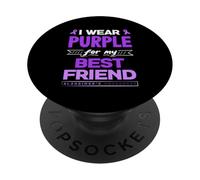 Indosso il viola per la consapevolezza dell'Alzheimer del mio migliore amico PopSockets PopGrip Adesivo