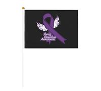 Indosso il viola per la sensibilizzazione sul rischio di overdose di droga. Bandiera da sventolare a mano su entrambi i lati, 5,5x8,2 pollici.