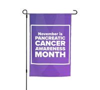 Indosso il viola per le bandiere di sensibilizzazione sul cancro al pancreas, bandiera da giardino, decorazione perfetta, striscione da cortile, 12 x 18 pollici, decorazione esterna bifacciale, arazzo