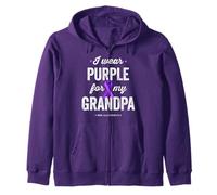 Indosso il viola per mio nonno, consapevolezza dell'Alzheimer Felpa con Cappuccio