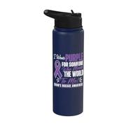 Indosso il viola per qualcuno - La consapevolezza della malattia di Crohn Stainless Steel Insulated Water Bottle