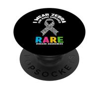 Indosso la maglietta Zebra per le malattie rare - Giornata delle malattie rare 2026 PopSockets PopGrip Adesivo