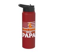 Indosso l'arancia per la consapevolezza della leucemia di mio padre figlio figlia Stainless Steel Insulated Water Bottle