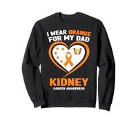 Indosso l'arancione per la consapevolezza del Cancro al Rene di Mio Padre Felpa
