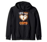 Indosso l'arancione per la consapevolezza della BPCO del Mio Amico Felpa con Cappuccio