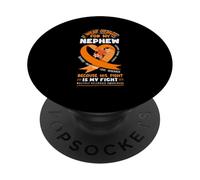 Indosso l'arancione per la consapevolezza della sclerosi multipla di mio nipote PopSockets PopGrip Adesivo