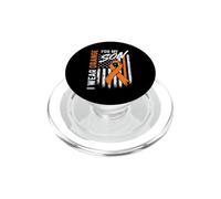 Indosso l'arancione per mio figlio Guerriero della leucemia per la consapevolezza della leucemia PopSockets PopGrip per MagSafe