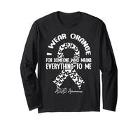 Indosso larancione per Qualcuno Che Significa Tutto per Me ADHD Maglia a Manica