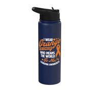 Indosso l'arancione per qualcuno - Consapevolezza della leucemia Stainless Steel Insulated Water Bottle