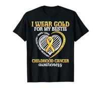 Indosso Oro per Il Mio Bestie Supporto per la consapevolezza del Cancro Infantile Maglietta