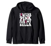 Indosso Rosa per i Miei Bambini Bella per la consapevolezza del Cancro al Seno Felpa con Cappuccio