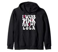 Indosso Rosa per i Miei Bambini Lola per la consapevolezza del Cancro al Seno Felpa con Cappuccio