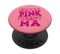 Indosso rosa per i miei bambini MA per la consapevolezza del cancro al seno PopSockets PopGrip Adesivo