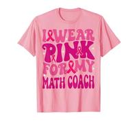 Indosso Rosa per i Miei Bambini per la consapevolezza del Cancro al Seno Allenatore di Matematica Maglietta